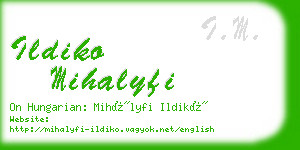 ildiko mihalyfi business card